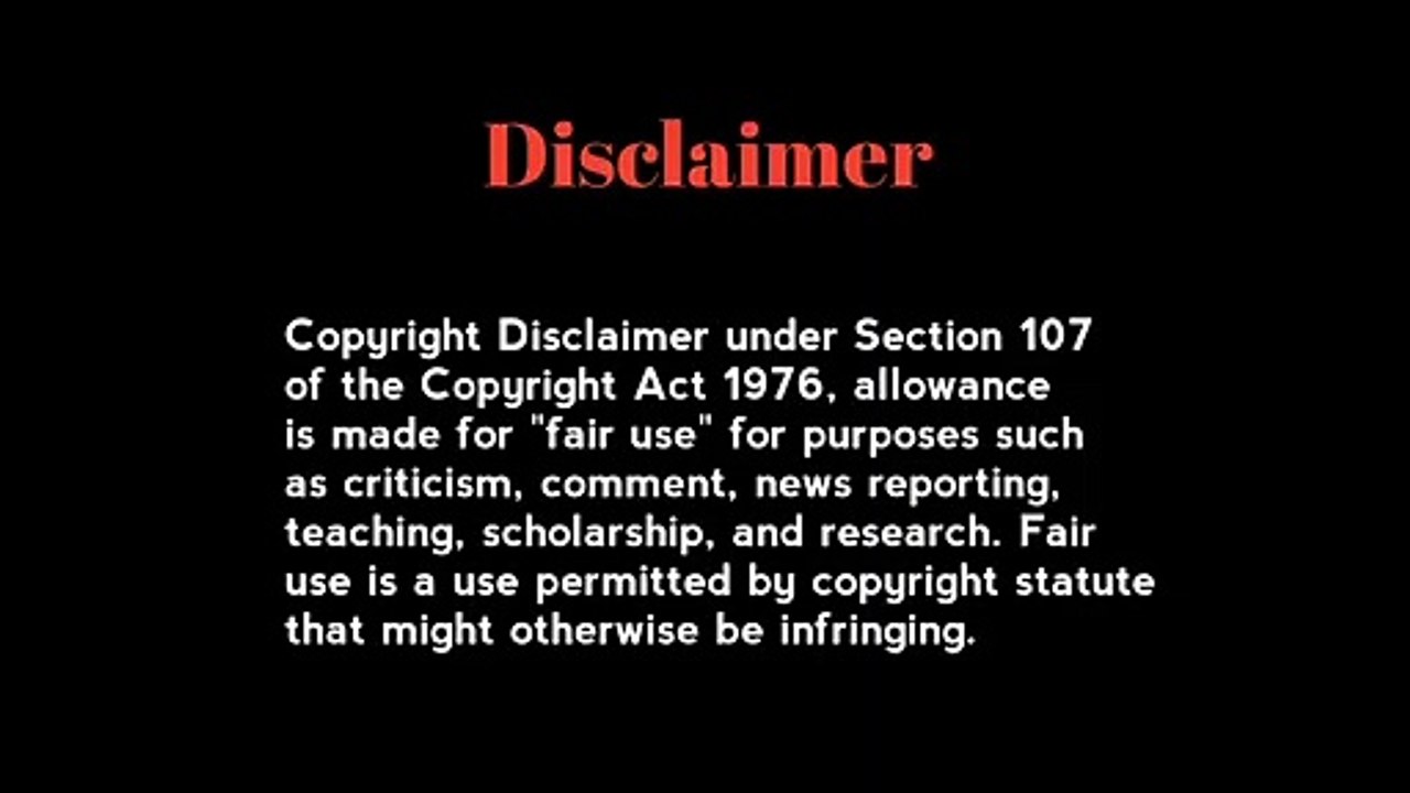 Video opening disclaimer for copyright content