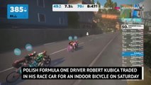 F1 star Kubica takes part in virtual cycling race