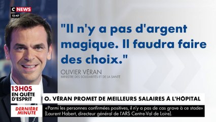 Hôpitaux : le ministre de la Santé Olivier Véran promet de meilleurs salaire