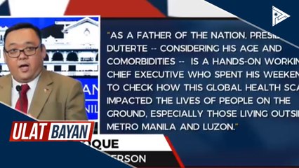 Palasyo: Pres. #Duterte, babalik sa Metro Manila para sa IATF meeting