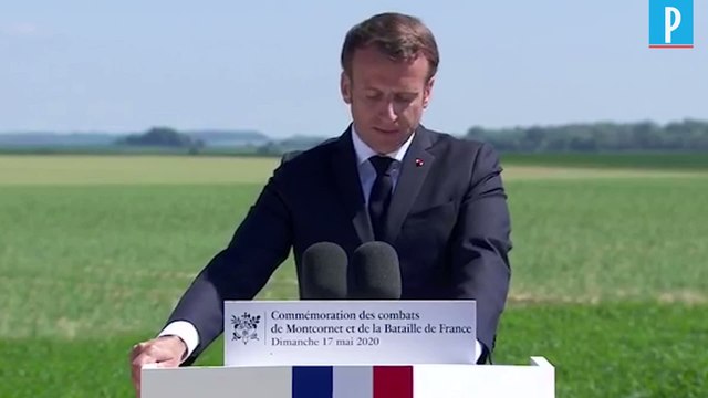 En visite dans l'Aisne, Emmanuel Macron rend hommage à Charles de Gaulle