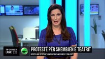 Protestë për shembjen e Teatrit/ Opozita dhe qytetarë konfrontohen me forcat e policisë