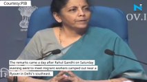 Finance Minister Nirmala Sitharaman calls Rahul Gandhi's meeting with migrants a 'dramabaazi'