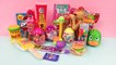 Mixing crazy candy, opening toy candy dispensers Pikmi Pops, Barbie, MLP surprise eggs, slime candy