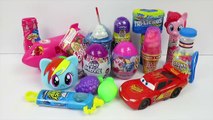 Mixing Crazy Candy, opening toy candy dispensers, candy toys, MLP, Pikmi Pops, surprise eggs