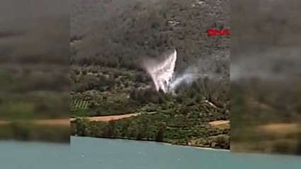 Adana'da gece çıkan orman yangını, bu sabah söndürüldü