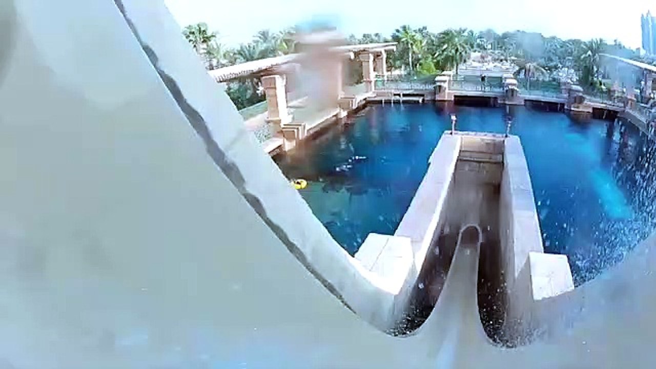 Worlds Fastest Water Slide With Go Pro Atlantis Aquaventure Waterpark Dubai