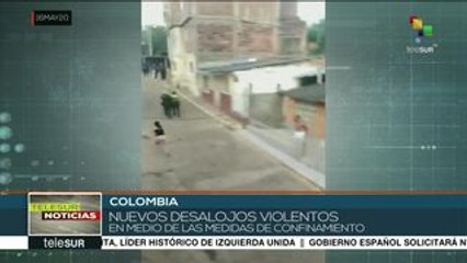 Colombia: desalojan a 70 familias con bombas lacrimógenas y disparos