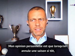 Coronavirus - Čeferin : "La décision d'arrêter la saison de L1 était prématurée"