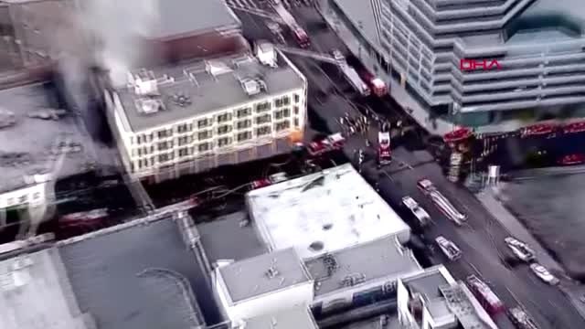 Los Angeles'ın merkezinde gece boyu süren yangın ancak kontrol altına alındı