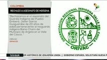 Colombia: asesinan a guardia indígena del pueblo Emberá