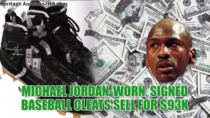 Michael Jordan Game-Worn, Signed Baseball Cleats Sell For $93k