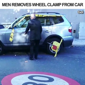 Il réussit à retirer le sabot de la fourrière sur sa voiture