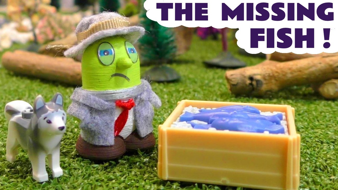 Funny Funlings Missing Fish Mystery with Disney Pixar Cars McQueen and DC Comics Batman in this Family Friendly Full Episode English Toy Story for Kids from Kid Friendly Family Channel Toy Trains 4u