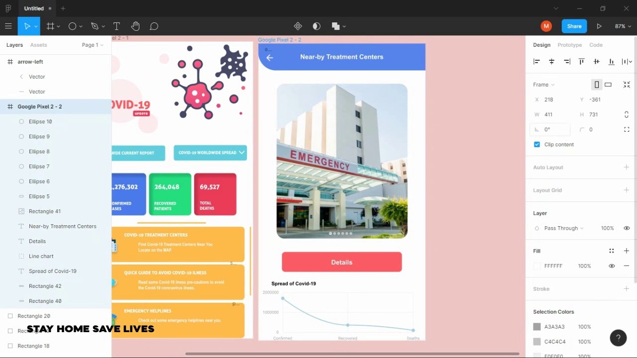 Coronavirus App UI Design - UI Speed Design - Modern Creator
