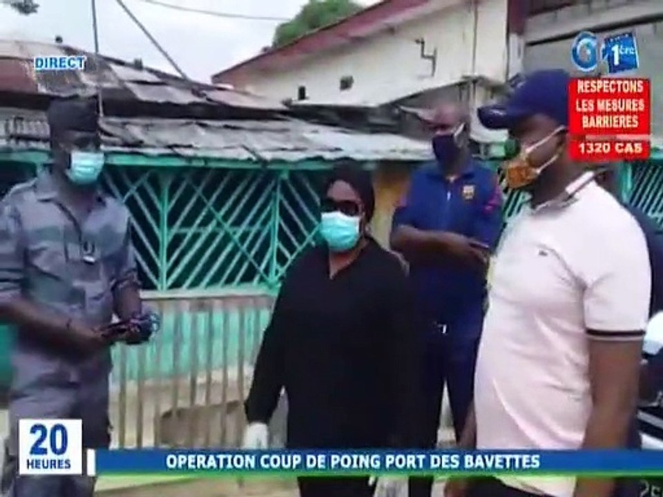 RTG / Ogooué-Lolo - Lancement de l’opération coup de point de port obligatoire de bavette par le gouverneur Marie Françoise Dikoumba