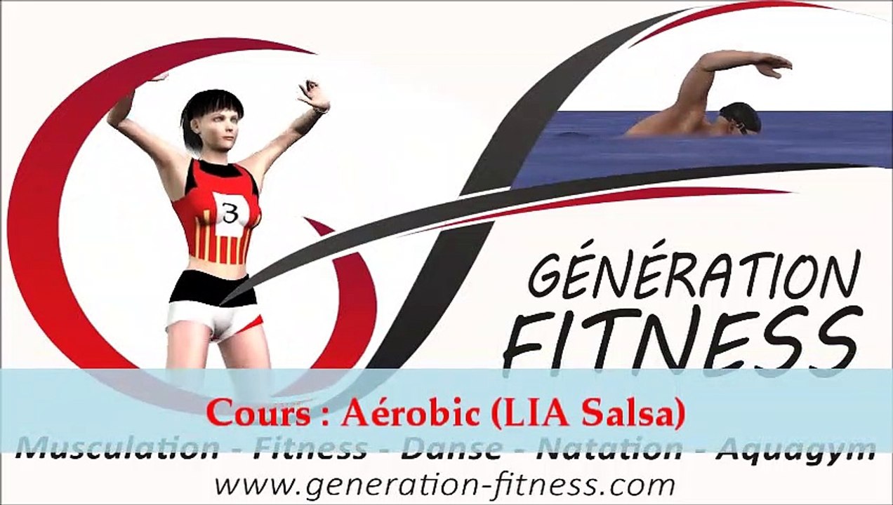 Cours complet d'aérobic type L.I.A. Salsa (adolescents et adultes).