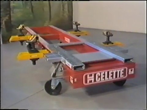 Collision repair history, Celette frame machine with Celette jig system , MZ concept
