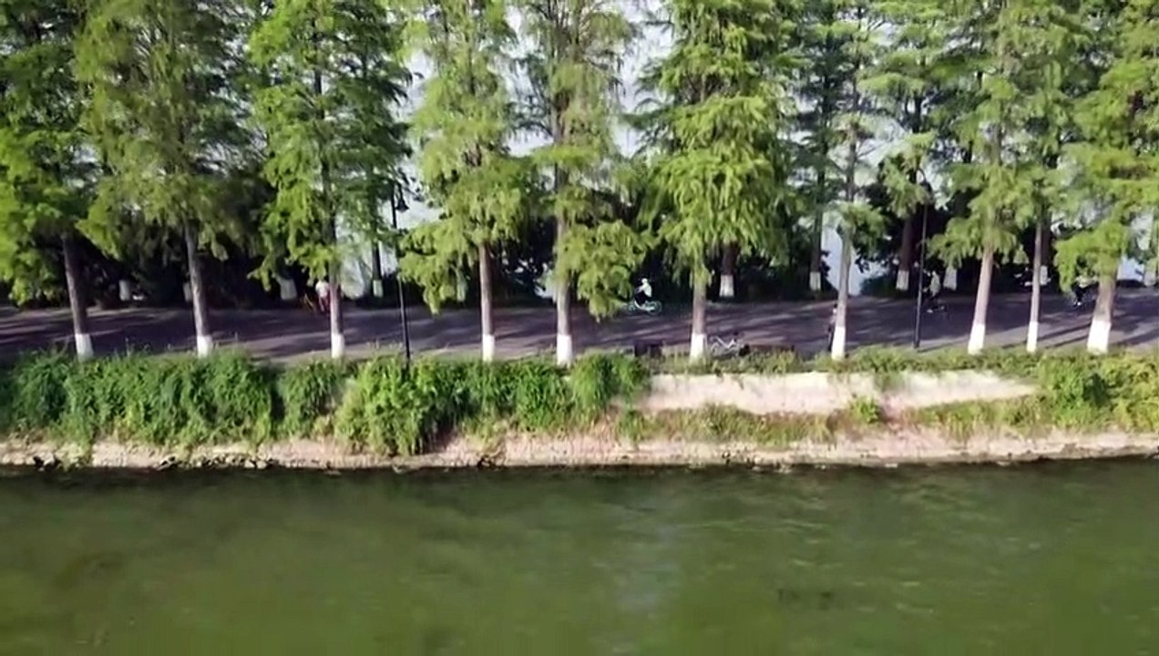 Drone video: Wuhan streets from above