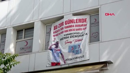 KOCAELİ Kızılay'dan, Merih Demiral'a teşekkür