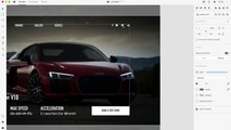 Adobe XD Speed Design | Audi R8 Spyder V10 Website