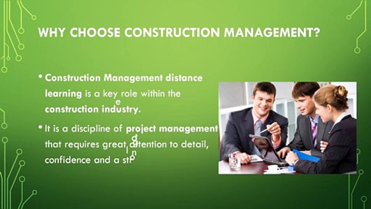 Construction Management Distance Learning