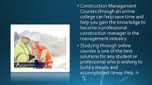 Diploma in construction management