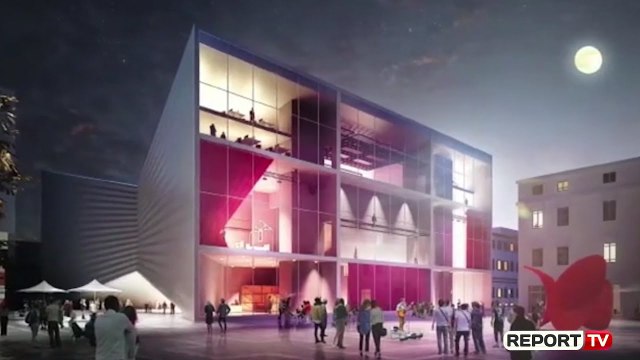 Report TV - Një ditë pas shembjes, Veliaj publikon projektin e ri të Teatrit Kombëtar