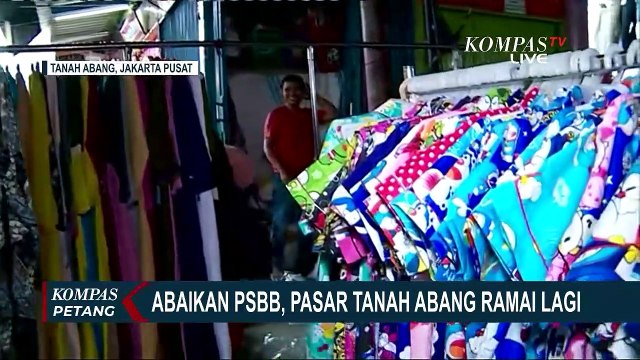 Pasar Tanah Abang Kena Razia, Pedagang Tetap Nekat Jualan Lagi, Ini Alasannya