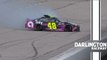 Jimmie Johnson wrecks while leading The Real Heroes 400 from Darlington