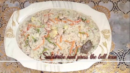 Chicken fried rice recipe. Home made chicken fried rice recipe. Chines rice recipe.