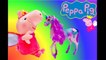 Princess PEPPA Pig Plush Beanie Baby and Purple Magic Unicorn