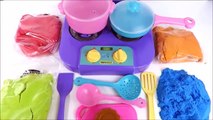 Kinetic sand ice cream toy kitchen cooking unearthing surprise eggs toys