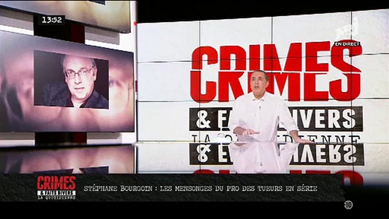 Regardez la quotidienne de "Crimes et Faits Divers" présentée par Jean-Marc Morandini consacrée au "mensonges de Stéphane Bourgoin, spécialiste des tueurs en série"
