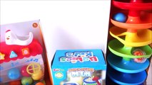 Learn colors shapes learn numbers for babies toddlers preschoolers with hammer drum tower balls