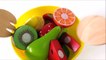 Toy food salad and pancake playsets learn the names of fruits and vegetables for children