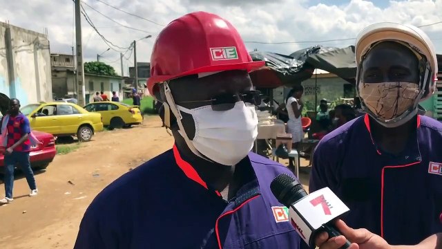 Intervention des agents de la CIE sur le réseau électrique d’Anono extension