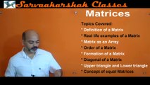 Matrices || Class 12 || NCERT || Exercise 3.1 || Equal matrices || Formation of a Matrix