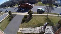 Awkward Uber Eats Delivery Caught On Doorbell Camera
