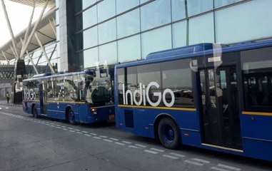 Chennai: Fire breaks out in IndiGo passenger bus at airport, no injury reported