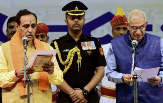 Vijay Rupani sworn-in as 14th Chief Minister of Gujarat