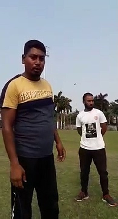 Karate punch block  training in shotokan