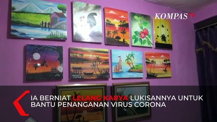 Seniman Cilik Balikpapan Lelang Lukisan Bantu Tim Medis