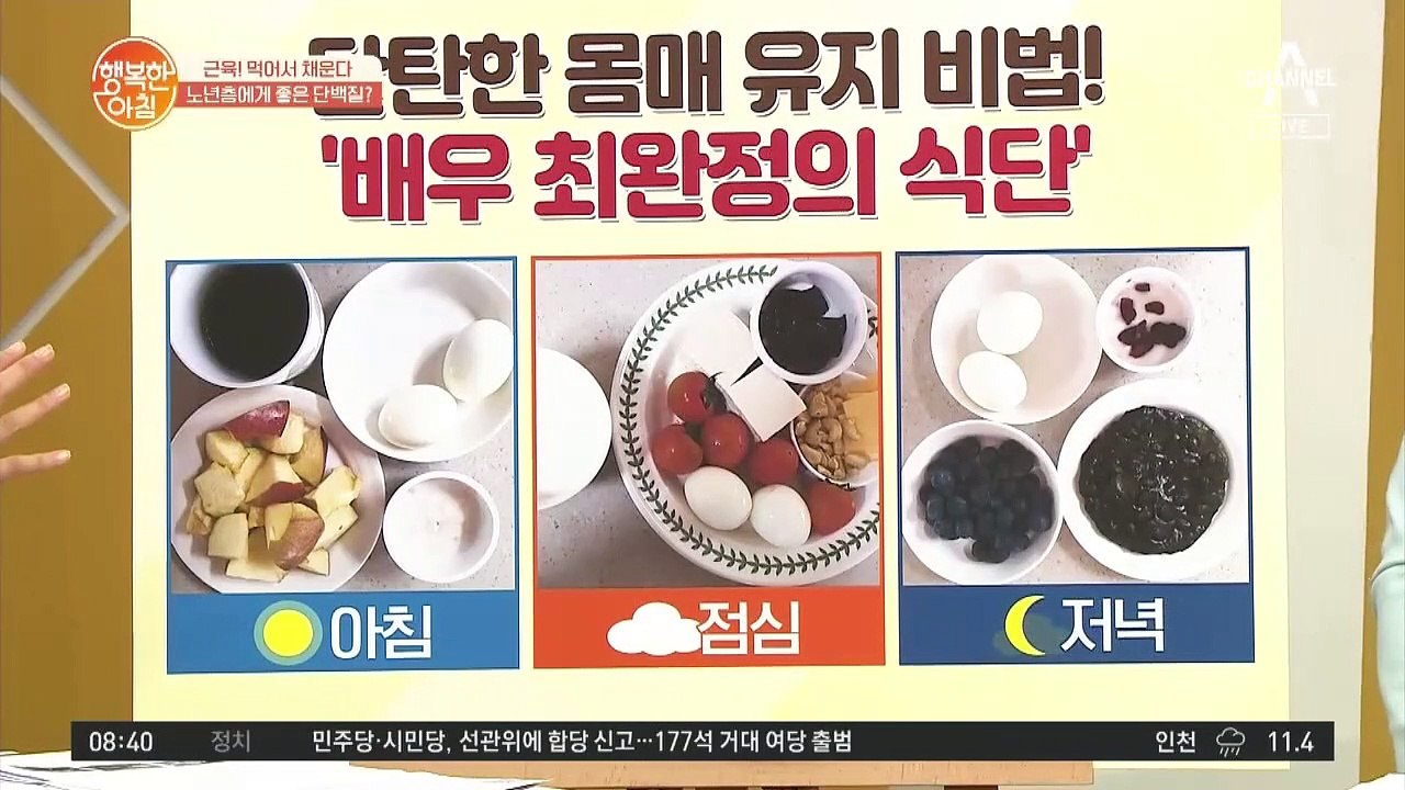 탄탄한 몸매 유지 비법! '배우 최완정의 식단'