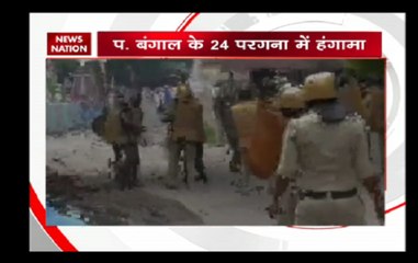 West Bengal: Clashes broke out between left workers and police in North 24 Pargana