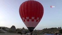Türkiye'nin ilk yerli balonu Atatürk ve Türk Bayrağı ile Kapadokya semalarında havalandı