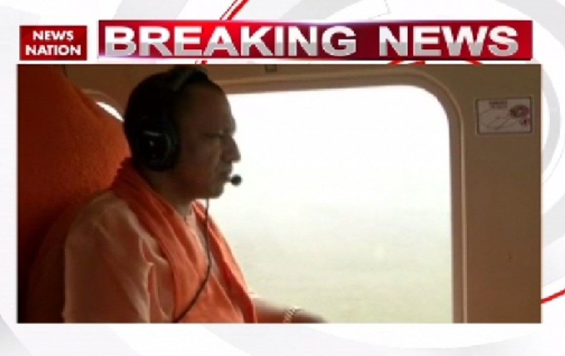 Uttar Pradesh: Yogi Adityanath takes an aerial view of flood affected areas on Wednesday