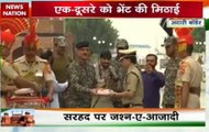 71st Independence Day: Sweets exchanged at Wagah-Attari border