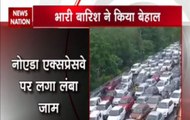 Heavy traffic jam at Noida Express way after heavy rains in Delhi/NCR