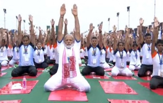 International Yoga Day: PM Modi performs asanas with thousands of yoga enthusiasts in Lucknow